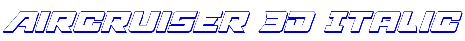 Aircruiser 3D Italic шрифт